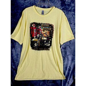 Gliden Living Legend Live To Ride Motorcycle T-Shirt Extra Large Biker Shirt